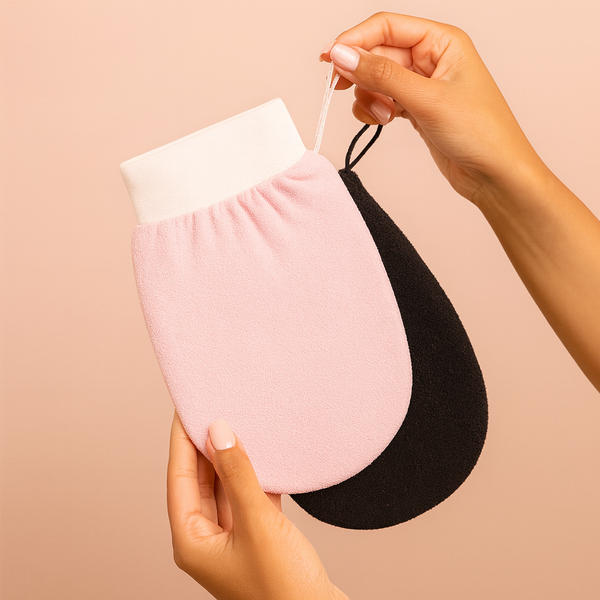 Gants duo exfoliant premium : Rituel gommage à domicile